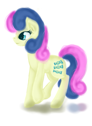 Size: 687x941 | Tagged: safe, artist:sa-loony, bon bon, sweetie drops, pony, simple background, solo