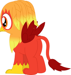 Size: 3376x3569 | Tagged: safe, artist:porygon2z, derpibooru import, oc, oc only, oc:heatwave, griffon, chickub