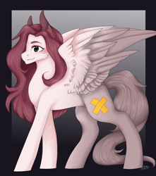 Size: 3508x3963 | Tagged: safe, artist:themstap, oc, oc:julsia, pegasus, pony, cute, female, majestic, mare, solo, tape