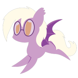 Size: 2100x2100 | Tagged: safe, artist:captshowtime, oc, oc only, oc:pinkfull night, bat pony, pony, chibi, commission, cute, glasses, icon, shy, simple background, solo, transparent background, ych result, your character here