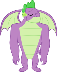 Size: 4935x6144 | Tagged: safe, artist:memnoch, spike, dragon, the last problem, gigachad spike, male, older, older spike, simple background, solo, transparent background, vector, winged spike, wings