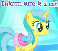 Size: 244x212 | Tagged: safe, derpibooru import, lemony gem, pony, unicorn, background pony, clothes, female, gameloft, mare, meme, saddle, skirt, solo, tack, wow! glimmer