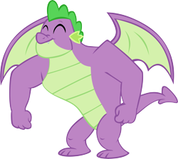 Size: 6517x5834 | Tagged: safe, artist:memnoch, spike, dragon, the last problem, cute, gigachad spike, male, older, older spike, simple background, solo, spikabetes, transparent background, vector, winged spike, wings