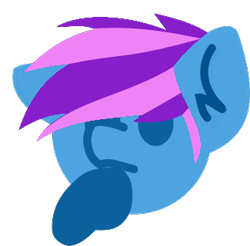 Size: 325x320 | Tagged: safe, artist:isaac_pony, edit, oc, oc:smiles, earth pony, blue mane, earth ponies, emoji, female, inkscape, simple background, thinking, thinking emoji, transparent background, vector