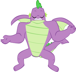 Size: 6060x5765 | Tagged: safe, artist:memnoch, spike, dragon, the last problem, gigachad spike, male, older, older spike, simple background, solo, transparent background, vector, winged spike, wings