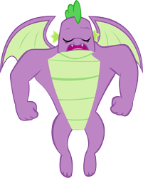 Size: 4622x5748 | Tagged: safe, artist:memnoch, spike, dragon, the last problem, gigachad spike, male, older, older spike, simple background, solo, transparent background, vector, winged spike, wings