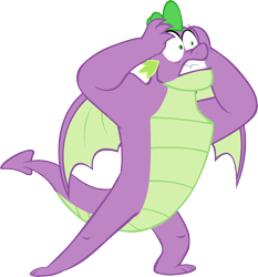 Size: 5704x6127 | Tagged: safe, artist:memnoch, spike, dragon, the last problem, gigachad spike, male, older, older spike, simple background, solo, transparent background, vector, winged spike, wings
