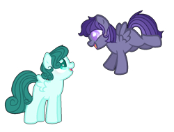 Size: 1024x775 | Tagged: safe, artist:sweets-macarons, derpibooru import, oc, oc only, oc:hummingbird, oc:hurricane, duo, magical lesbian spawn, offspring, parent:fluttershy, parent:rainbow dash, parent:spitfire, parent:thunderlane, parents:flutterfire, parents:thunderdash, simple background, transparent background