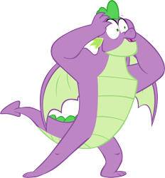 Size: 5567x6001 | Tagged: safe, artist:memnoch, spike, dragon, the last problem, gigachad spike, male, older, older spike, simple background, solo, transparent background, vector, winged spike, wings