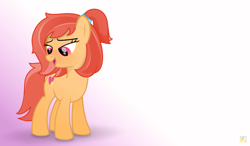 Size: 1024x599 | Tagged: safe, artist:potato22, derpibooru import, oc, oc only, oc:starie olivion, pony, blushing, gradient background, looking away, simple background, solo