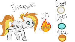 Size: 982x545 | Tagged: safe, artist:cashbott, derpibooru import, oc, oc only, oc:fire dust, cosmicverse, offspring, parent:fire streak, parent:lightning dust, parents:lightningstreak, simple background, solo, transparent background