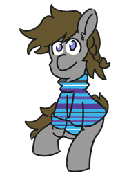 Size: 800x1000 | Tagged: safe, artist:threetwotwo32232, derpibooru import, oc, earth pony, pony, clothes, looking at you, male, simple background, solo, stallion, sweater, transparent background