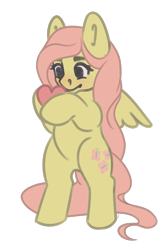 Size: 1280x1920 | Tagged: safe, artist:sam2up, fluttershy, pegasus, pony, base used, bipedal, cute, heart, holding, shyabetes, simple background, solo, transparent background