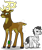 Size: 1024x1229 | Tagged: safe, artist:spokenmind93, derpibooru import, oc, deer, zebra, antlers, bandana, colt, commission, deer oc, male, obtrusive watermark, pipbuck, simple background, stag, transparent background, vector, watermark, zebra oc