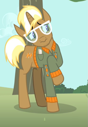 Size: 403x584 | Tagged: safe, derpibooru import, screencap, trenderhoof, pony, unicorn, simple ways, cropped, glasses, male, solo, stallion