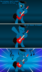 Size: 1920x3240 | Tagged: safe, artist:agkandphotomaker2000, derpibooru import, oc, oc:pony video maker, pony, comic, guitar, solo