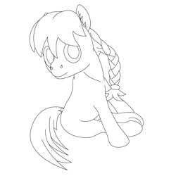 Size: 2000x2000 | Tagged: safe, artist:age3rcm, derpibooru import, oc, oc:creega message, pony, lineart, vector