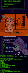 Size: 720x1878 | Tagged: safe, artist:thebathwaterhero, derpibooru import, princess flurry heart, pony, age progression, cyberpunk, cyoa, cyoa:semantic error