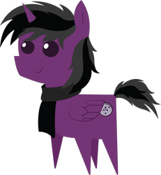 Size: 5294x5740 | Tagged: safe, artist:cosmiceclipsed, oc, oc only, oc:kai shadow, alicorn, pony, alicorn oc, clothes, cutie mark, pointy ponies, scarf, simple background, transparent background