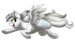 Size: 3000x2000 | Tagged: safe, artist:candygold, oc, oc only, oc:snowshine, pegasus, pony, chest fluff, ear fluff, female, flying, looking back, mare, open mouth, simple background, solo, transparent background