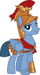 Size: 3000x5550 | Tagged: safe, artist:cloudyglow, derpibooru import, idw, grimhoof, legends of magic, spoiler:comic, armor, helmet, male, royal legion, simple background, smiling, solo, stallion, transparent background, vector