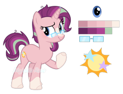 Size: 2100x1616 | Tagged: safe, artist:pink-soul27, oc, oc:equally sun, pony, unicorn, female, glasses, mare, offspring, parent:starlight glimmer, parent:sunburst, parents:starburst, solo