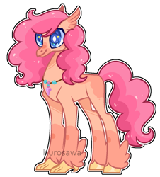 Size: 1107x1224 | Tagged: safe, artist:kurosawakuro, oc, classical hippogriff, hippogriff, hybrid, base used, colored pupils, female, interspecies offspring, magical lesbian spawn, offspring, parent:pinkie pie, parent:princess skystar, parents:skypie, simple background, solo, transparent background