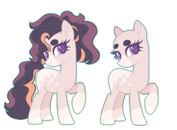 Size: 3748x2763 | Tagged: safe, artist:youkastray, oc, oc:mars mochi, earth pony, pony, bald, base used, female, magical lesbian spawn, mare, offspring, parent:pinkie pie, parent:sunset shimmer, parents:sunsetpie, simple background, solo, transparent background