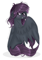 Size: 2281x3239 | Tagged: safe, artist:angellightyt, derpibooru import, oc, oc:violet night, pegasus, pony, blushing, female, mare, simple background, solo, transparent background