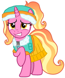 Size: 828x997 | Tagged: safe, artist:cloudyglow, artist:徐詩珮, edit, luster dawn, pony, unicorn, series:sprglitemplight diary, series:sprglitemplight life jacket days, series:springshadowdrops diary, series:springshadowdrops life jacket days, alternate universe, clothes, everest (paw patrol), paw patrol, simple background, solo, swimsuit, transparent background, vector edit