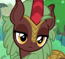 Size: 600x540 | Tagged: safe, edit, edited screencap, screencap, cinder glow, summer flare, kirin, sounds of silence, adoracreepy, animated, background kirin, creepy, cropped, cute, do a barrel roll, funny, funny as hell, head spin, head tilt, it begins, meme origin, solo, speen, wat, what has science done, you spin me right round