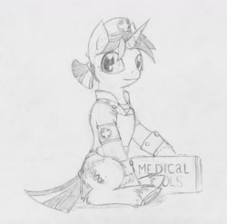 Size: 1280x1264 | Tagged: safe, artist:mysticalpha, derpibooru import, oc, oc only, oc:olive branch, pony, monochrome, traditional art, tumblr:skyshipcelestia