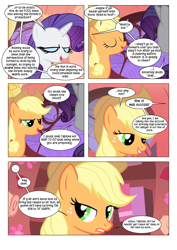 Size: 868x1228 | Tagged: safe, artist:dziadek1990, edit, edited screencap, screencap, applejack, rarity, twilight sparkle, earth pony, pony, undead, unicorn, vampire, vampony, comic:sunny day, look before you sleep, comic, conversation, dialogue, dungeons and dragons, food, golden oaks library, library, paper, pen and paper rpg, rpg, screencap comic, slice of life, tabletop game, text