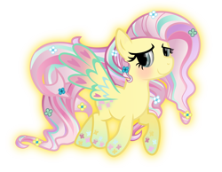 Size: 5959x4626 | Tagged: safe, artist:lincolnbrewsterfan, derpibooru exclusive, fluttershy, crystal pony, pegasus, pony, crystallized, rainbow power, rainbow power-ified, simple background, solo, transparent background
