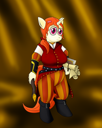 Size: 2800x3500 | Tagged: safe, artist:argustheseer, oc, oc:surefire shimmer, anthro, unicorn, dungeons and dragons, illusionist, pen and paper rpg, rpg, wizard