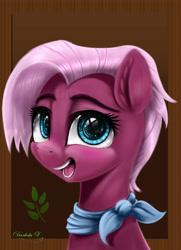 Size: 3250x4500 | Tagged: safe, artist:darksly, jasmine leaf, earth pony, pony, bust, commission, female, looking at you, mare, portrait, smiling, solo