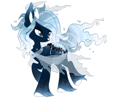 Size: 1024x820 | Tagged: safe, artist:crystal-tranquility, oc, deer pony, original species, pond pony, deviantart watermark, female, obtrusive watermark, simple background, transparent background, watermark