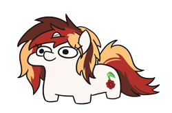 Size: 852x560 | Tagged: safe, artist:jargon scott, oc, oc only, oc:scarlet serenade, pony, unicorn, chibi, female, mare, simple background, solo, transparent background