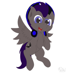 Size: 1050x1080 | Tagged: safe, artist:ponyxwright, oc, oc only, oc:valkrian, pegasus, pony, hat, headphones, simple background, solo, transparent background