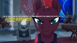 Size: 720x405 | Tagged: safe, edit, edited screencap, screencap, fizzlepop berrytwist, grubber, tempest shadow, my little pony: the movie, spoiler:my little pony movie, duo, overwatch