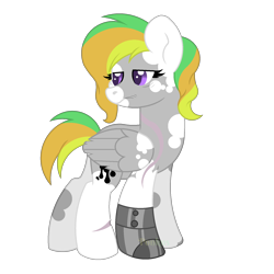 Size: 1800x1800 | Tagged: safe, artist:ponkus, oc, oc only, oc:odd inks, pegasus, pony, amputee, female, mare, prosthetic limb, prosthetics, solo