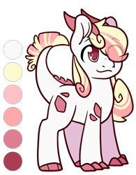 Size: 1639x2105 | Tagged: safe, artist:cloureed, derpibooru exclusive, oc, oc only, oc:ruby rose, crystal pony, dracony, dragon, hybrid, pony, female, mare, redesign, reference sheet, simple background, solo, transparent background