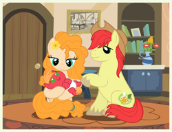 Size: 6500x5000 | Tagged: safe, artist:mundschenk85, derpibooru import, big macintosh, bright mac, pear butter, pony, absurd resolution, baby, baby macintosh, baby pony, brightbutter, cute, family, father and child, father and son, female, like father like son, like mother like son, macabetes, male, mother and child, mother and son, parent and child, shipping, straight, vector, weapons-grade cute