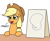 Size: 1100x900 | Tagged: safe, edit, applejack, earth pony, pony, applejack's hat, applejack's sign, cowboy hat, dignity, hat, meme, simpsons did it, symbol, table, the simpsons