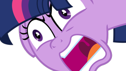 Size: 6000x3375 | Tagged: safe, artist:sketchmcreations, twilight sparkle, twilight sparkle (alicorn), alicorn, pony, a trivial pursuit, close-up, extreme close up, female, majestic as fuck, mare, open mouth, simple background, this is trivia trot, transparent background, twilight sparkle is best facemaker, uvula, vector, yelling