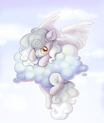 Size: 1740x2064 | Tagged: safe, artist:survya, pony, cloud, looking at you, pegasus oc, sky, ych result