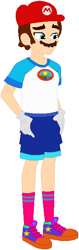 Size: 201x634 | Tagged: safe, artist:selenaede, artist:user15432, human, equestria girls, legend of everfree, barely eqg related, base used, camp everfree logo, camp everfree outfits, camper, camping outfit, cap, clothes, crossover, equestria girls style, equestria girls-ified, gloves, hands in pockets, hat, mario, mario's hat, nintendo, shoes, socks, super mario bros., super smash bros.