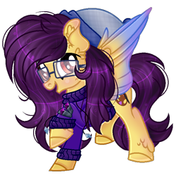 Size: 668x666 | Tagged: safe, artist:angellightyt, derpibooru import, oc, oc only, oc:lightning dusk, glasses, simple background, solo, transparent background