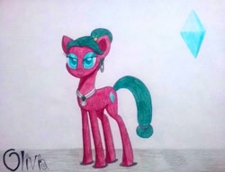 Size: 1185x905 | Tagged: safe, artist:dialysis2day, oc, oc:olivia, earth pony, pony, female, mare, solo, traditional art