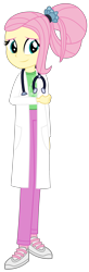 Size: 1400x4294 | Tagged: safe, artist:sketchmcreations, fluttershy, equestria girls, the last problem, clothes, commission, equestria girls interpretation, lab coat, older, older fluttershy, scene interpretation, simple background, stethoscope, transparent background, vector